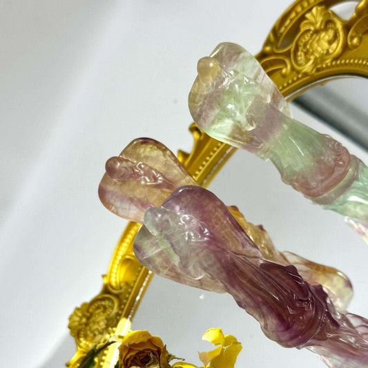 Fluorite Crystal Fairy|Angel Crystal - Touch Vintage