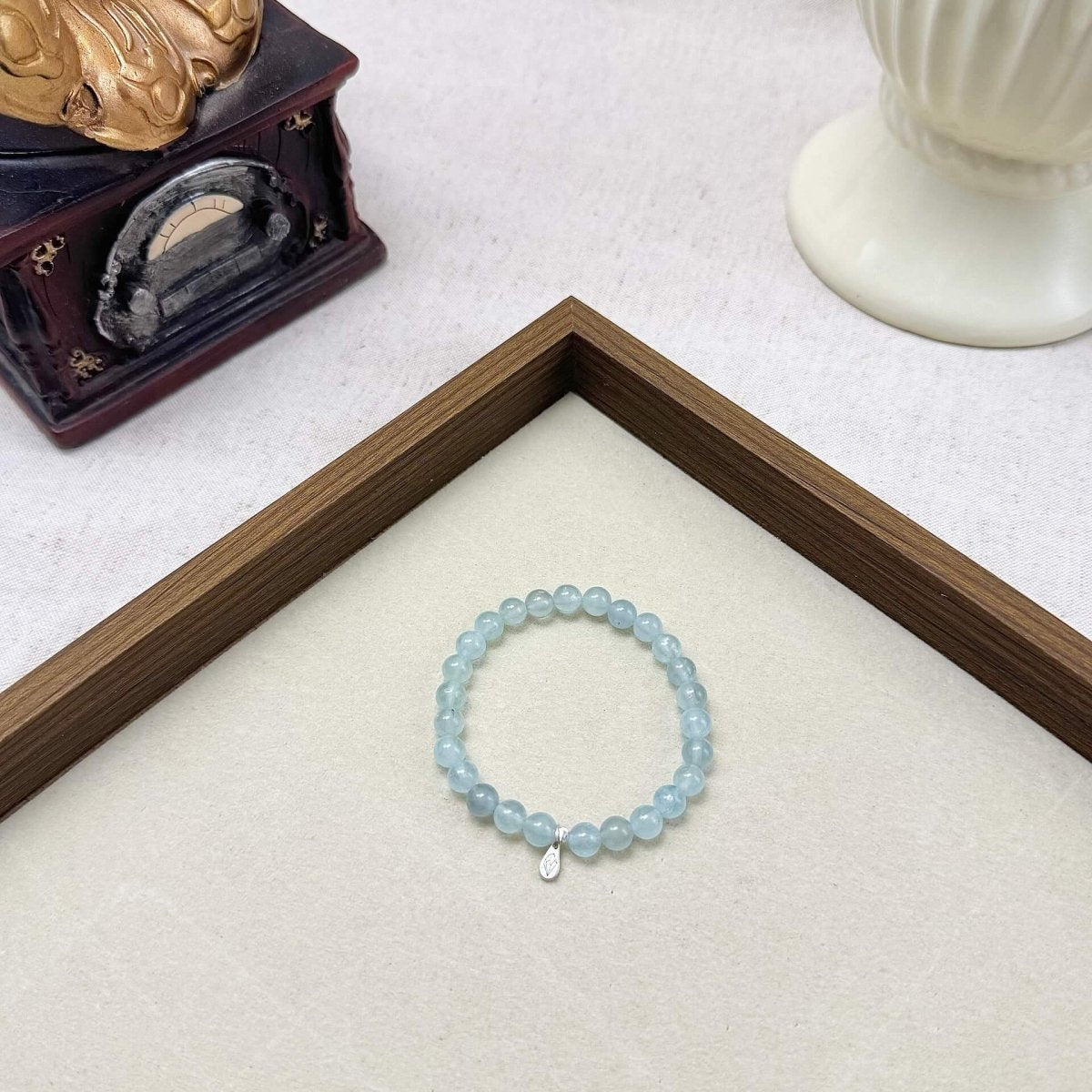 aquamarine bracelet 6mm
