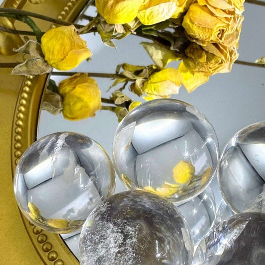 Clear Crystal Sphere - Touch Vintage