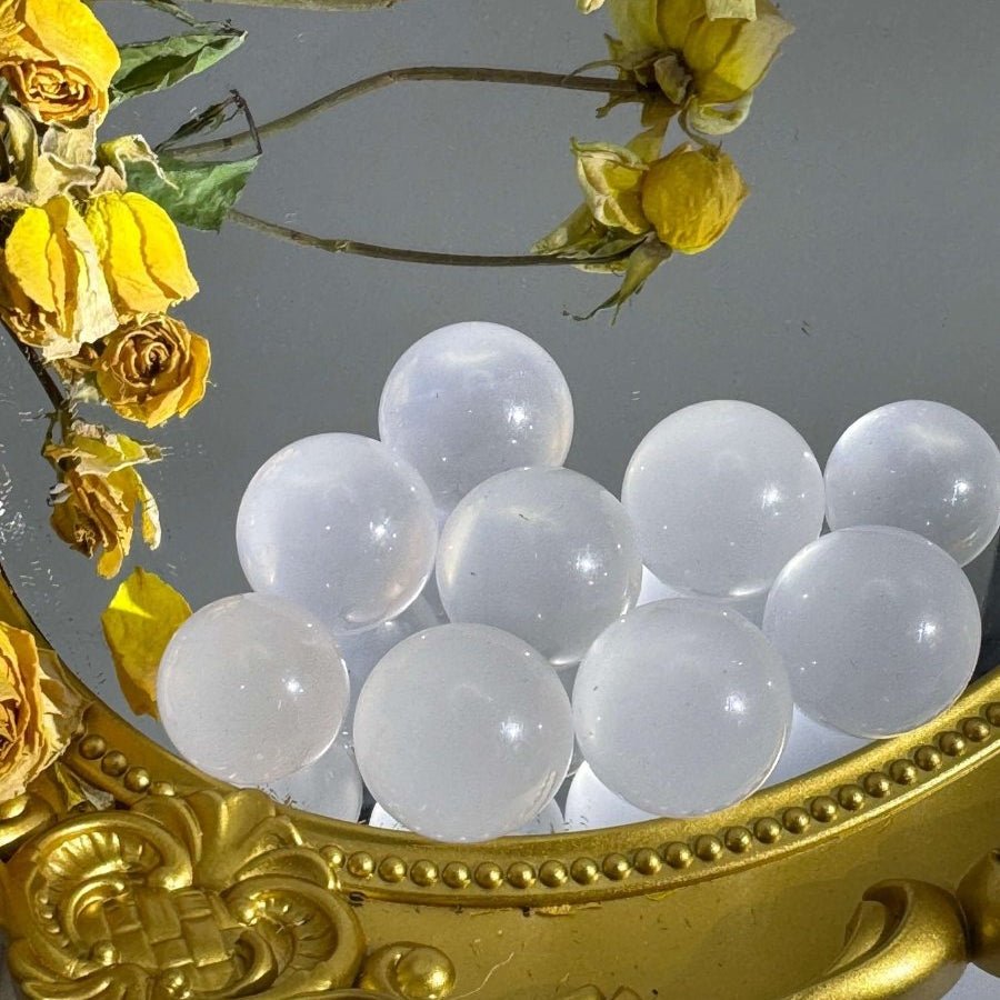 Milky White Crystal Sphere - Touch Vintage