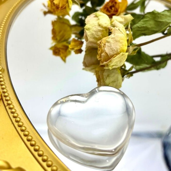Clear Crystal Heart - Touch Vintage