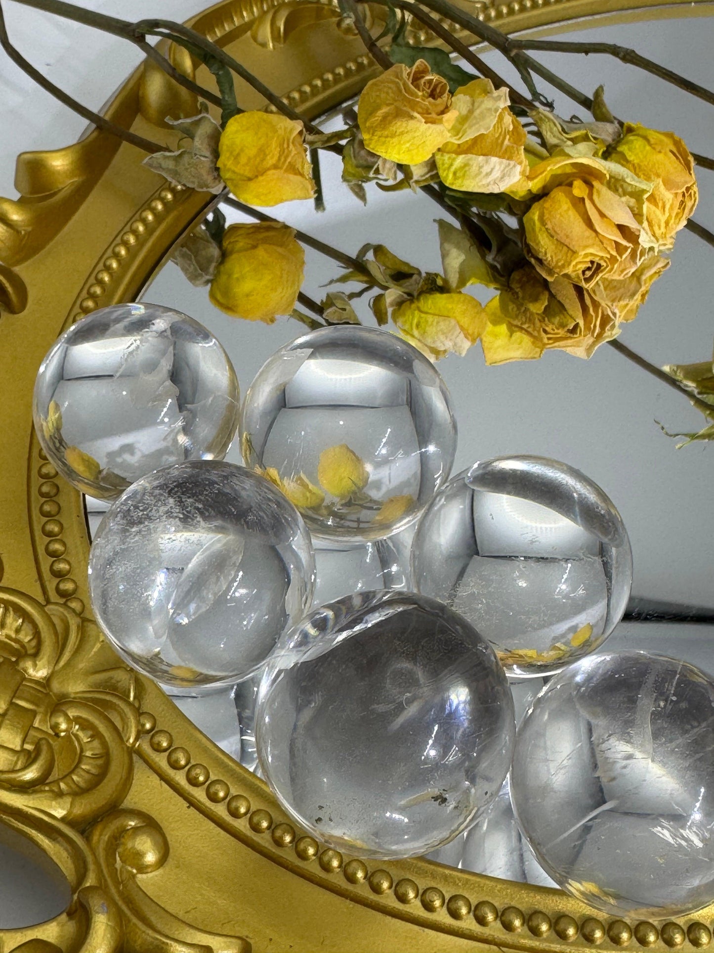 Clear Crystal Sphere - Touch Vintage