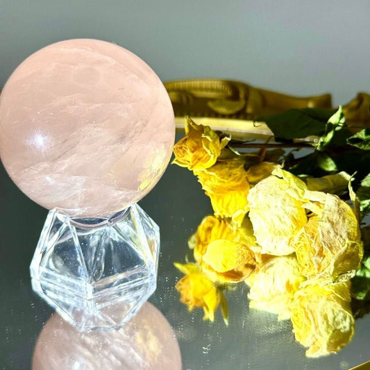 Rose Quartz Sphere - Touch Vintage