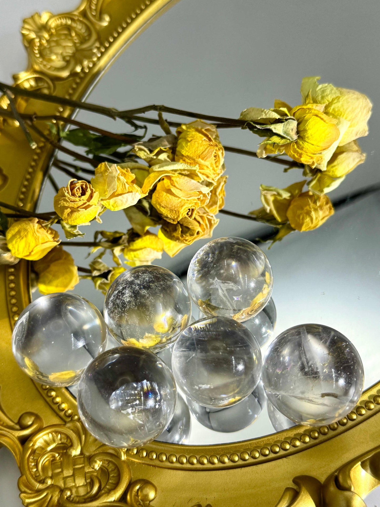 Clear Crystal Sphere - Touch Vintage
