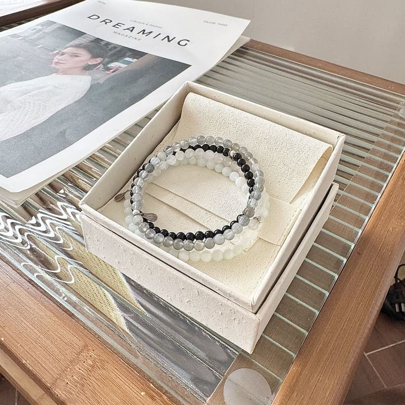 moon phase energy bracelets with packaging box