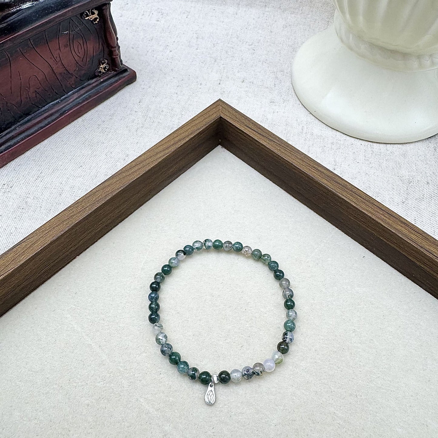 moss agate bracelet