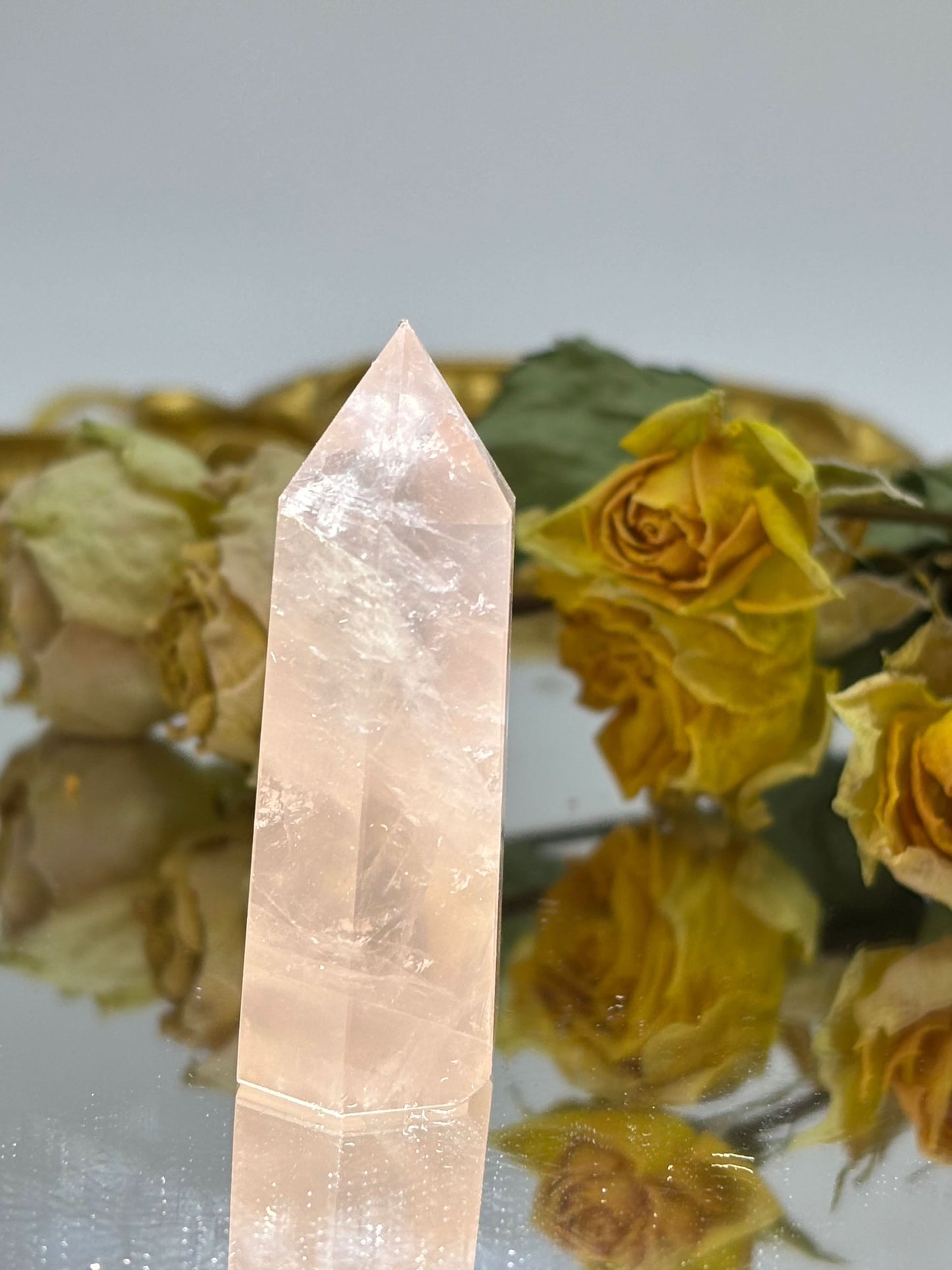 Rose Quartz Column - Touch Vintage