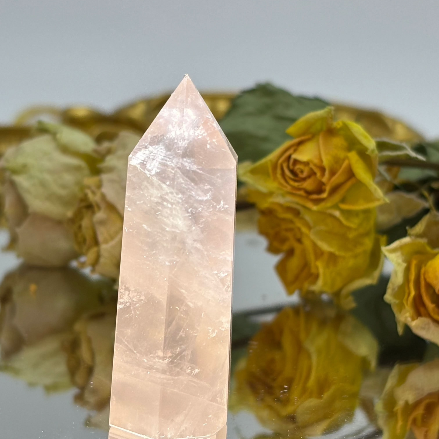 Rose Quartz Column - Touch Vintage