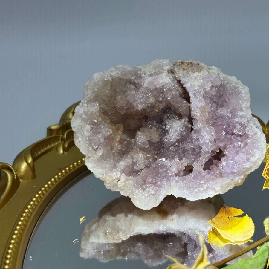 Rose Quartz Pink Crystal Geode|You pick - Touch Vintage