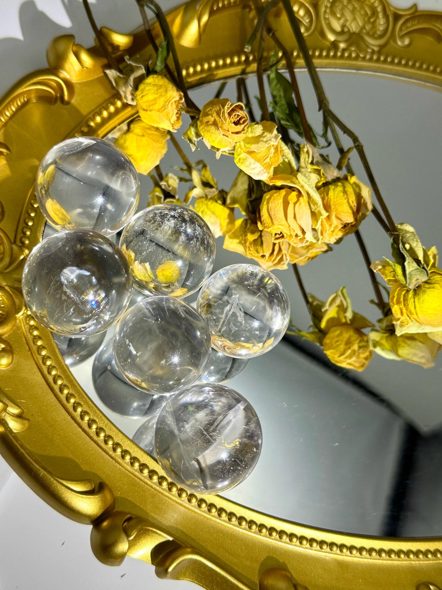 Clear Crystal Sphere - Touch Vintage