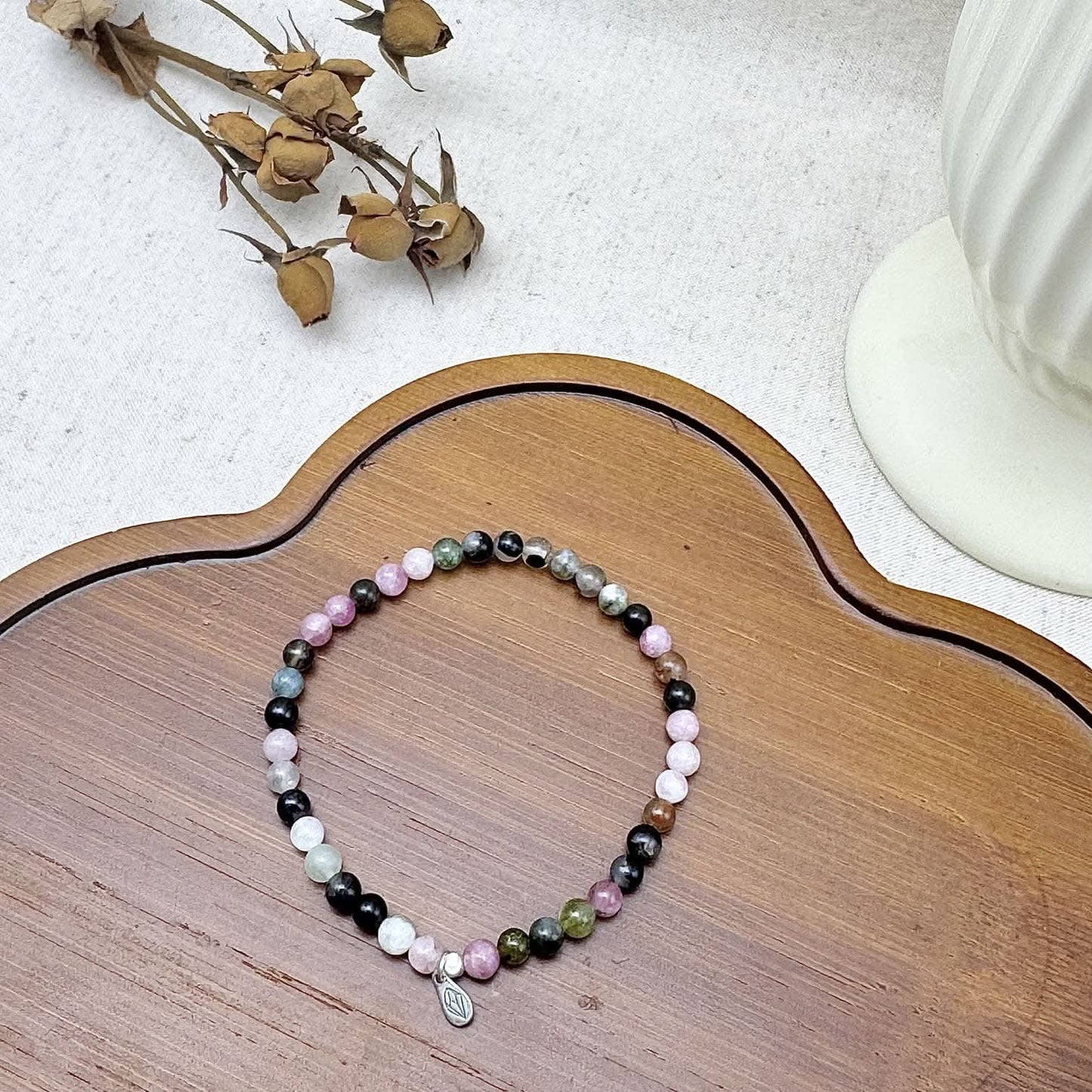 rainbow tourmaline bracelet