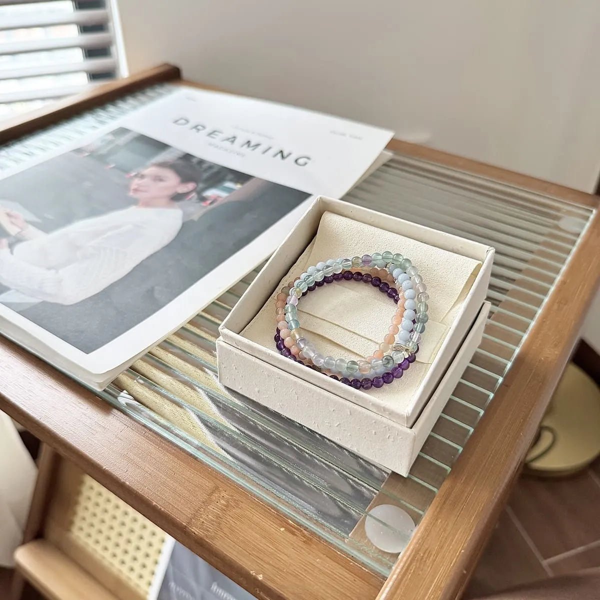 spriituality & serenity bracelet set with packaging box