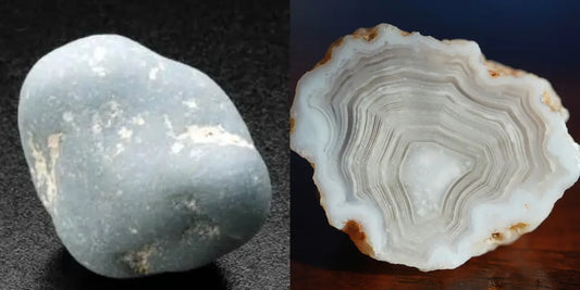 Blue Lace Agate vs Angelite