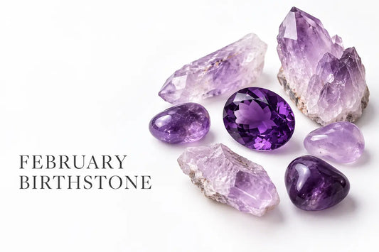 February birthstone amethyst colors from pale lavender to deep purple