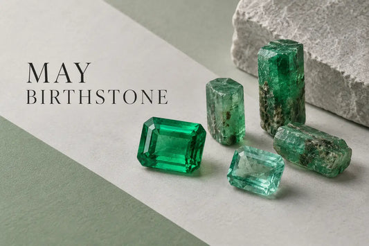 May birthstone emeralds in vivid and soft green shades