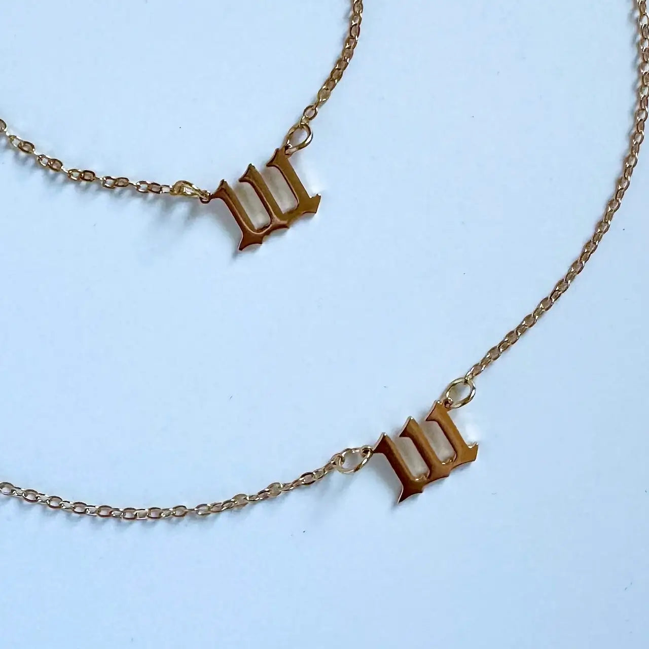 111 Angel Number Necklace Detail｜ Touch Vintage