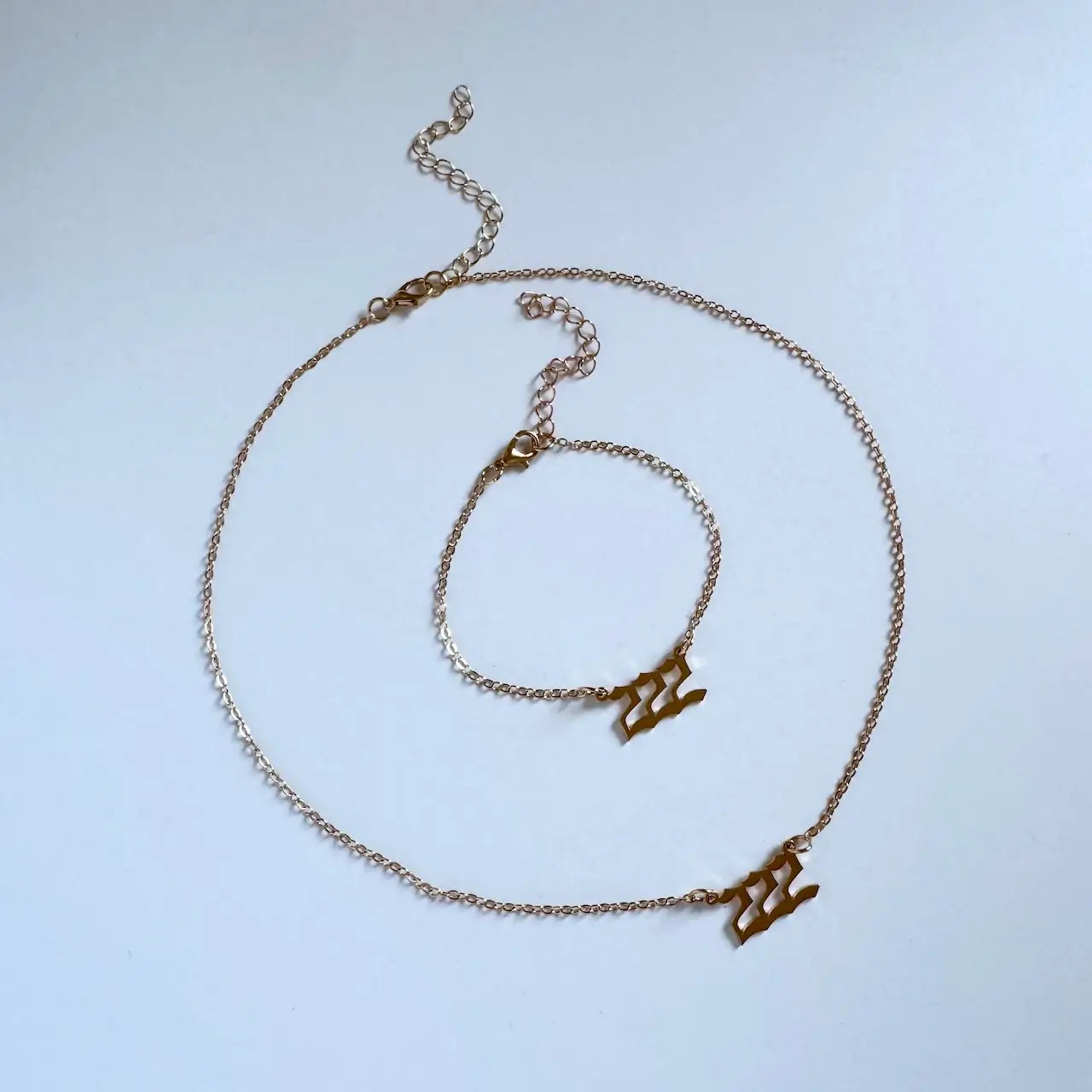 222 Angel Number Bracelet Front View｜Touch Vintage