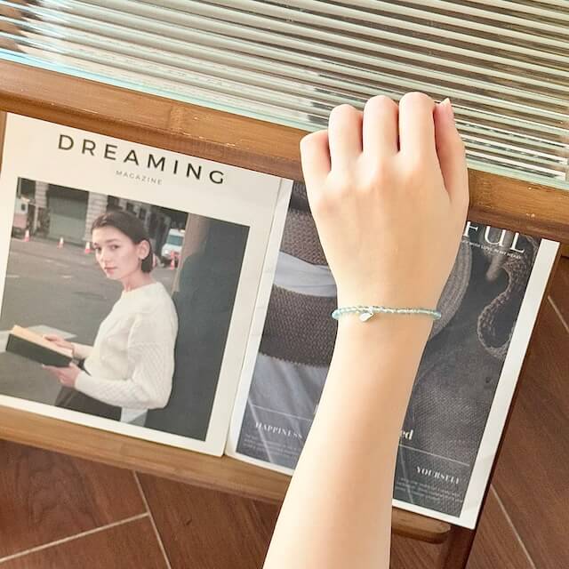 3.5mm blue topaz bracelet 