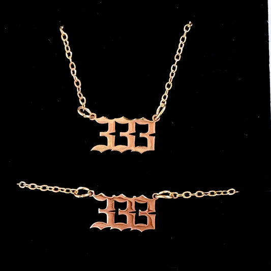 333 Angel Number Jewelry Set｜Touch Vintage