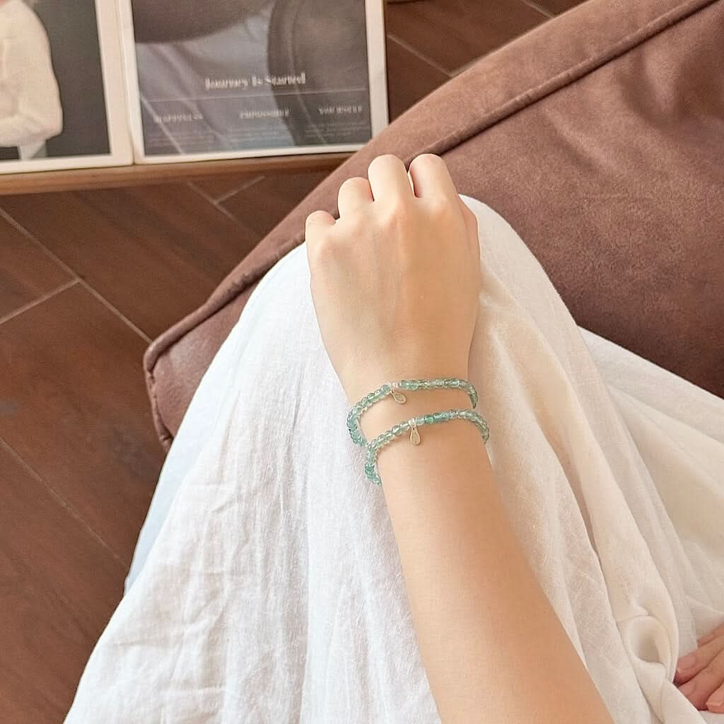4mm blue apatite bracelet