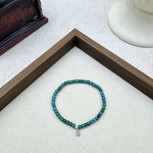 4mm chrysocolla bracelet