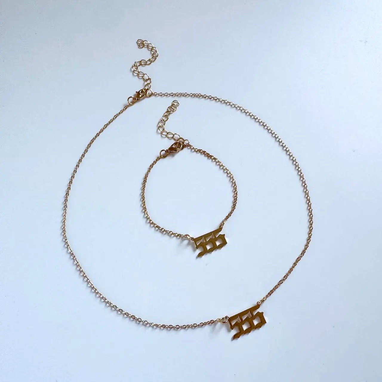 555 Angel Number Necklace - Front View ｜ Touch Vintage