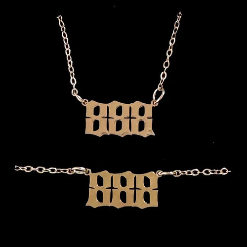 888 Angel Number Jewelry Set