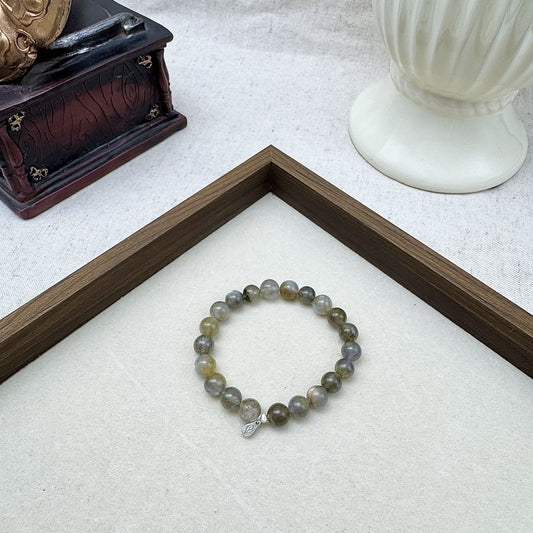 8mm labradorite bead bracelet