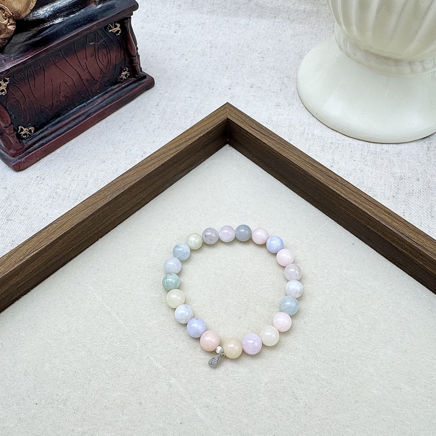 8mm morganite bracelet 