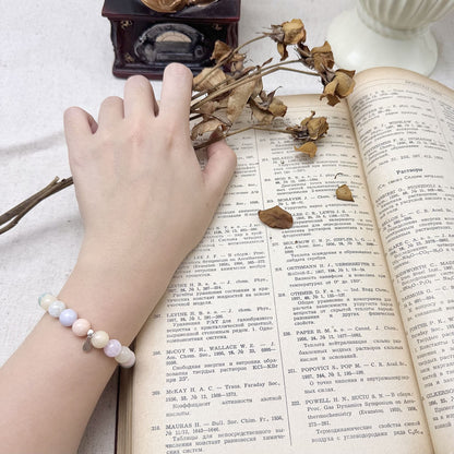 8mm morganite bracelet on the hand