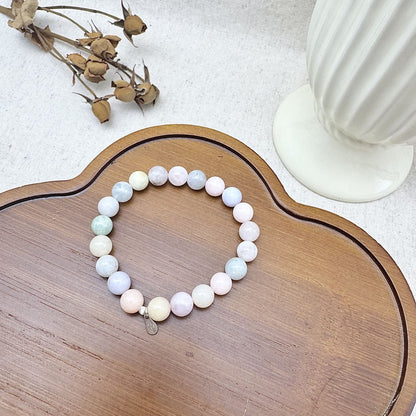 8mm morganite crystal bracelet