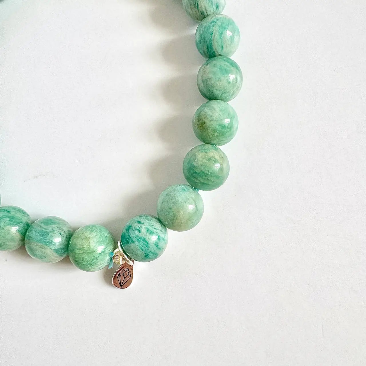 Amazonite Bracelet 8mm - Closeup｜Touch Vintage