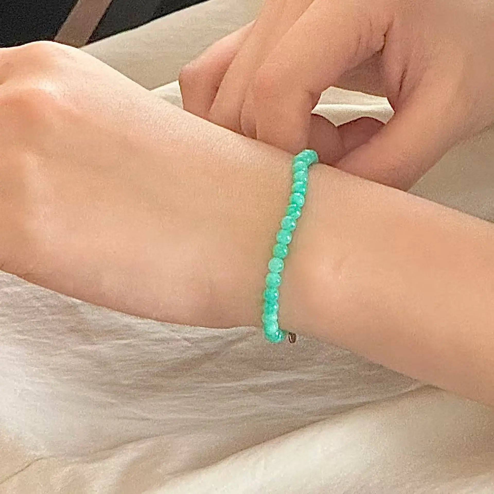 Amazonite Crystal Bracelet - Detail｜Touch Vintage