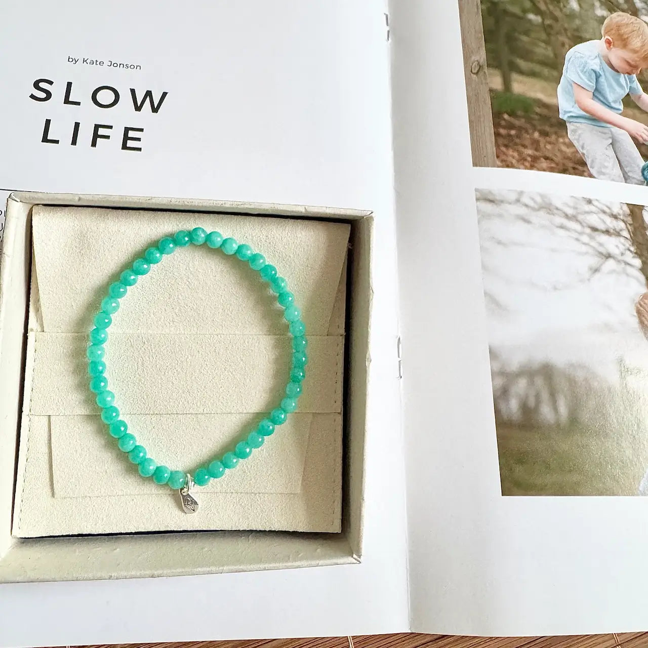 Amazonite Crystal Bracelet - Gift Packaging｜Touch Vintage
