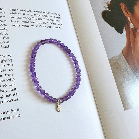 Amethyst Bracelet - Side View｜Touch Vintage