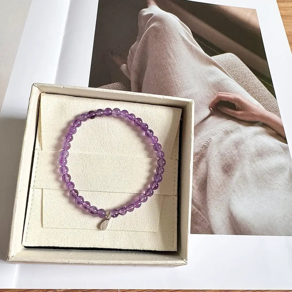 Amethyst Crystal Bracelet - Gift Packaging | Touch Vintage