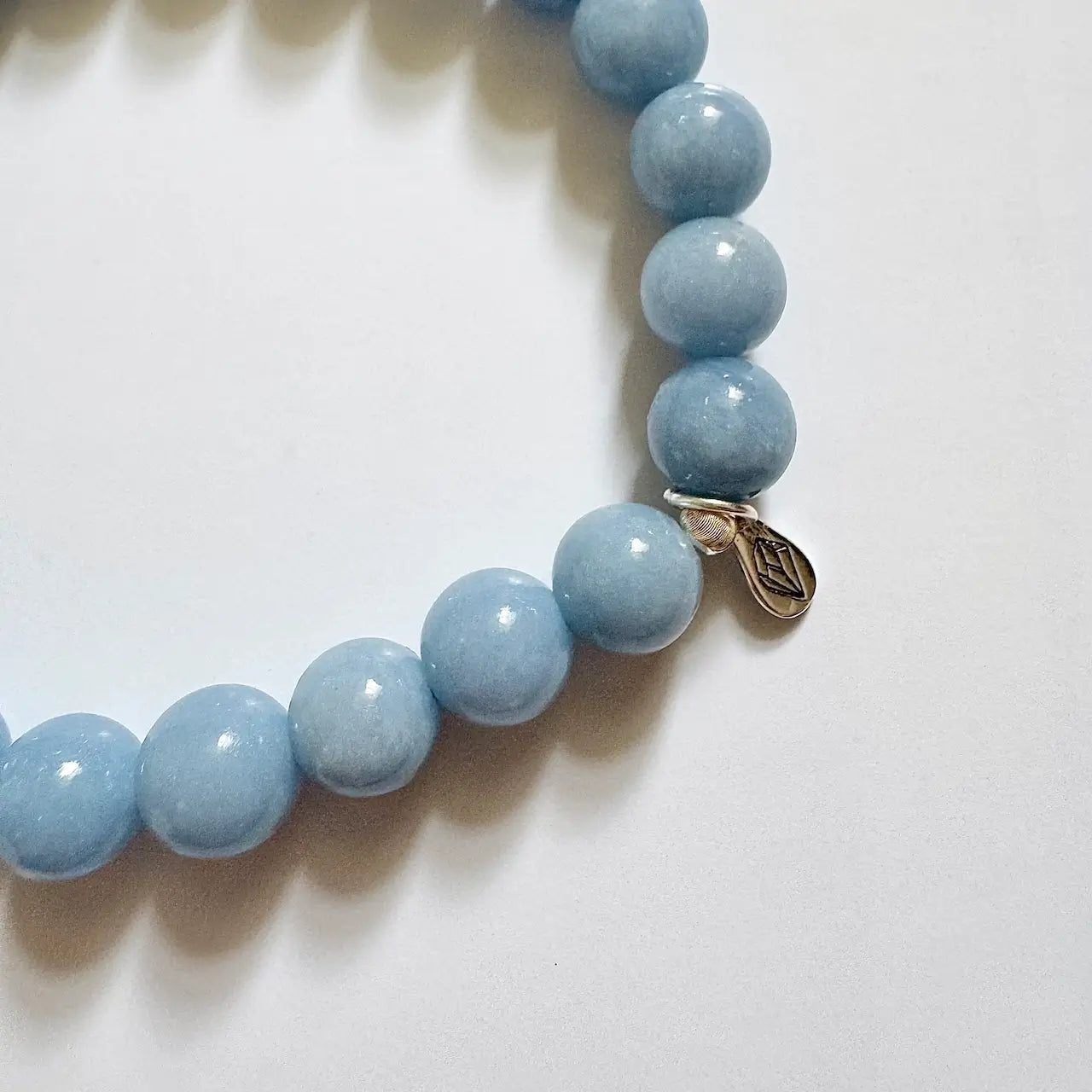 Angelite Bracelet 8mm - Detail｜Touch Vintage