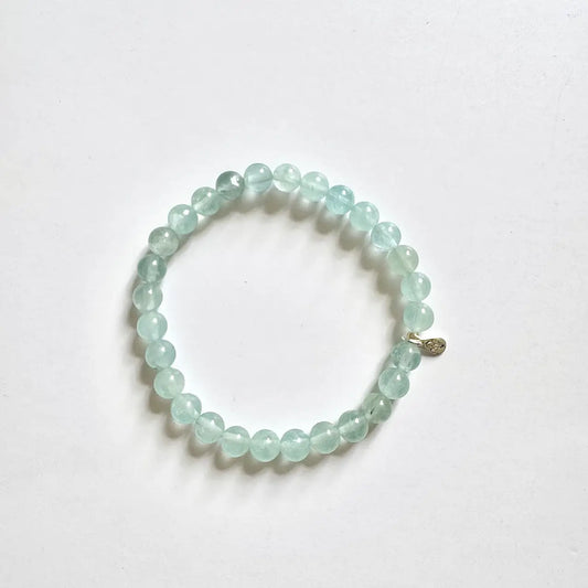 Aquamarine Bracelet 6mm - Front View | Touch Vintage