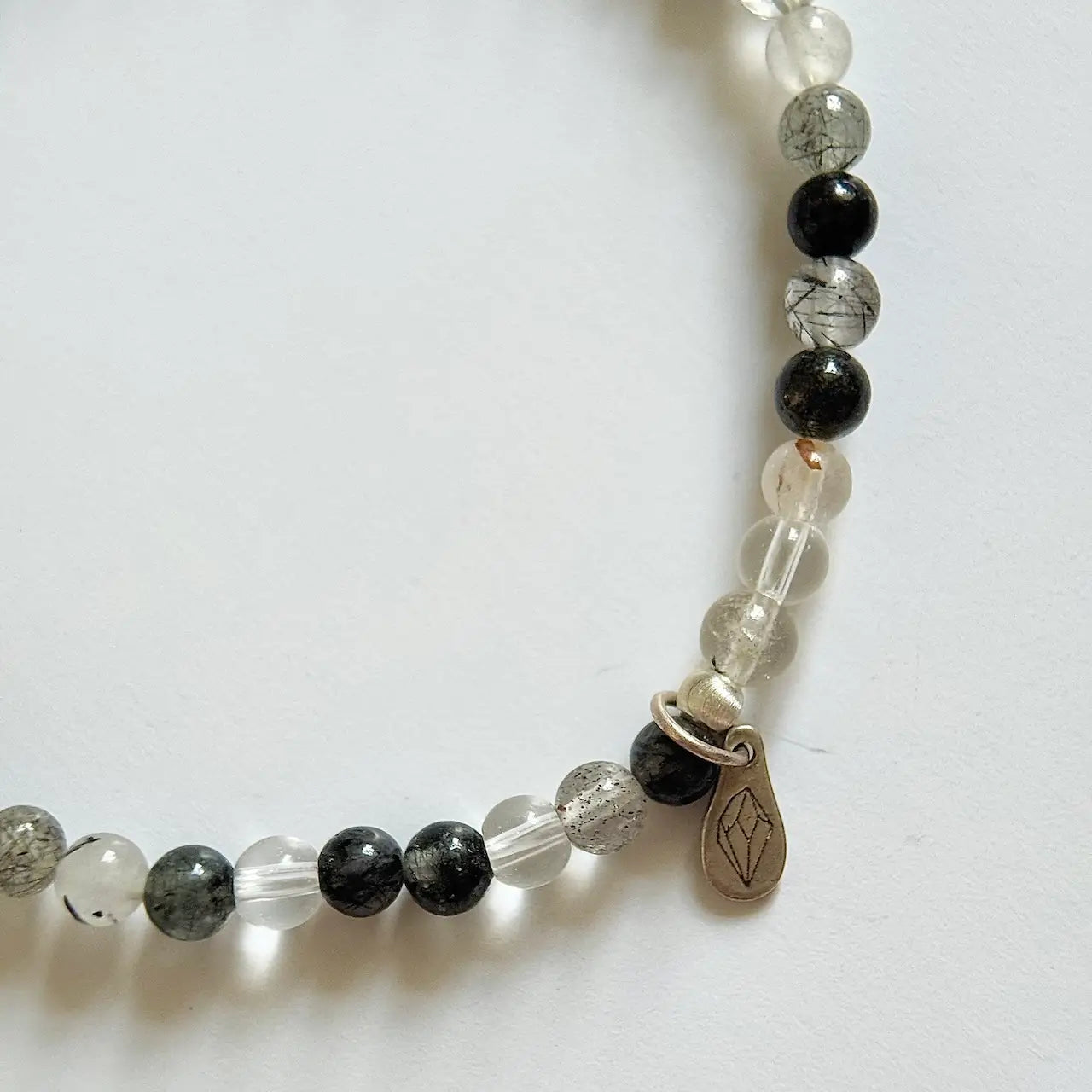 Black Rutilated Quartz Bracelet - Close-up｜Touch Vintage