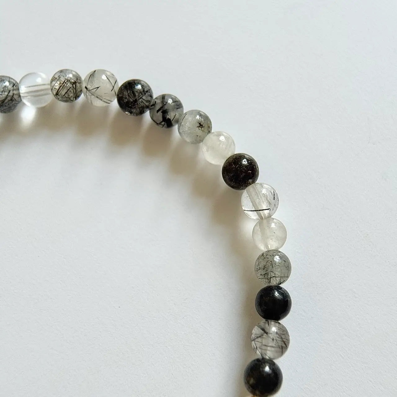 Black Rutilated Quartz Bracelet - Detail｜Touch Vintage