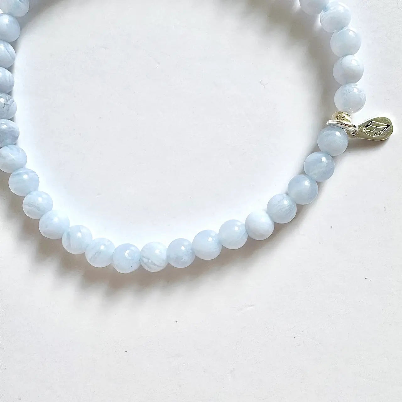 Blue Lace Agate Bracelet - Detail｜Touch Vintage