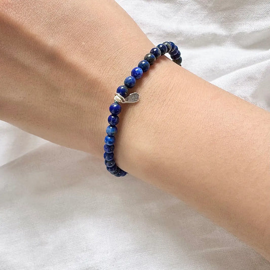 Blue Lapis Bracelet - Worn On Wrist｜Touch Vintage