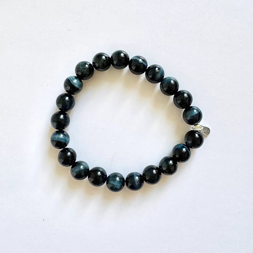 Blue Tiger Eye Bracelet - 8mm