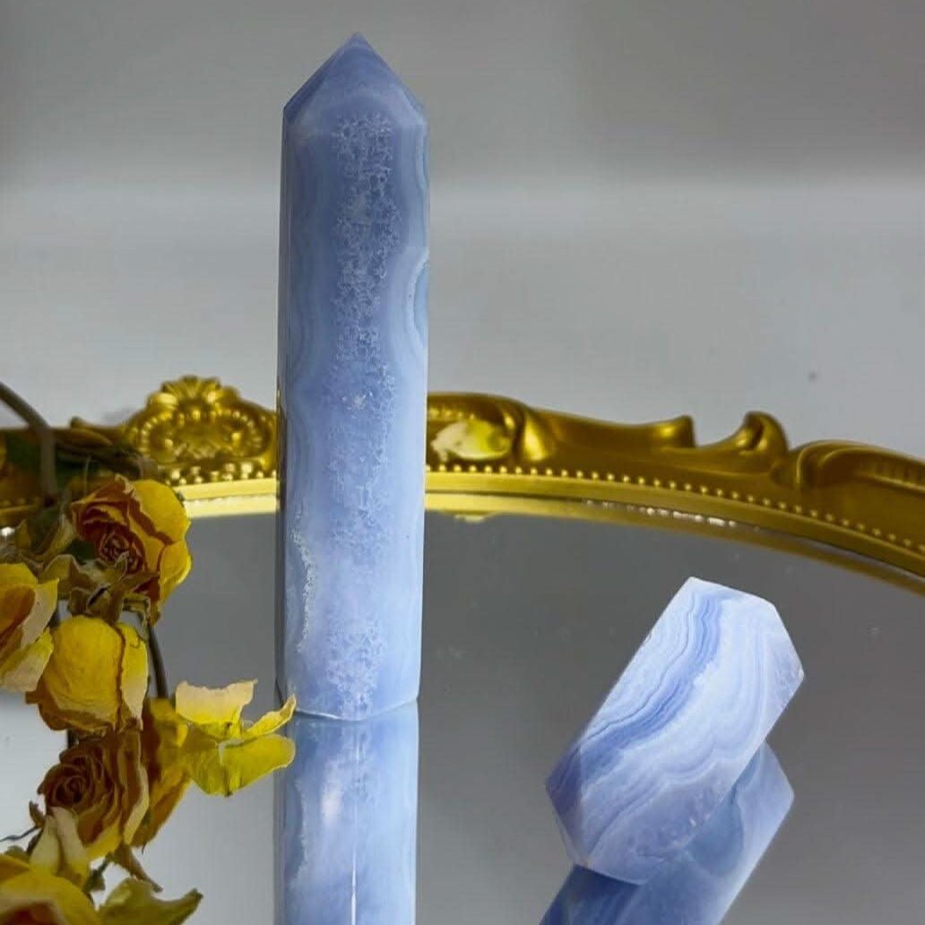 High Grade Blue Lace Agate - Touch Vintage 