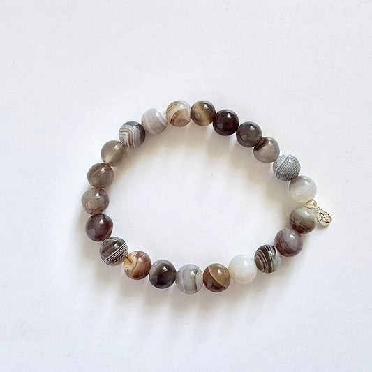 Botswana Agate Bracelet 8mm | Touch Vintage