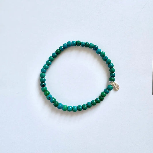 Chrysocolla Bracelet - Front View｜Touch Vintage