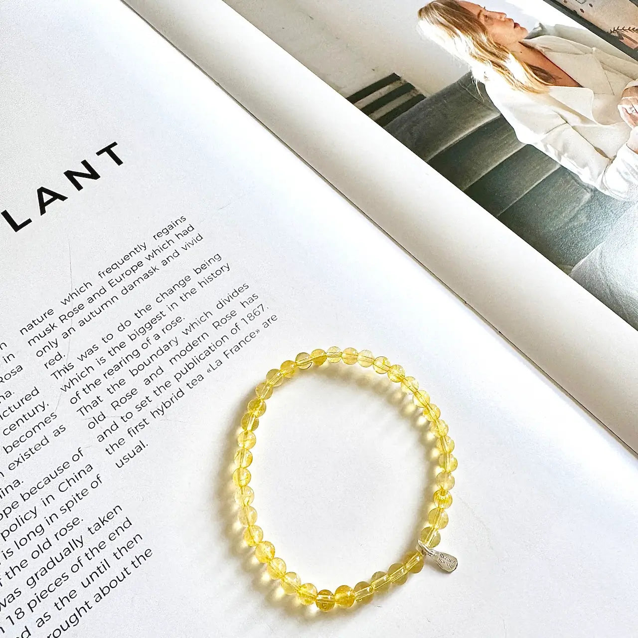 Citrine Bracelet - Side View｜Touch Vintage