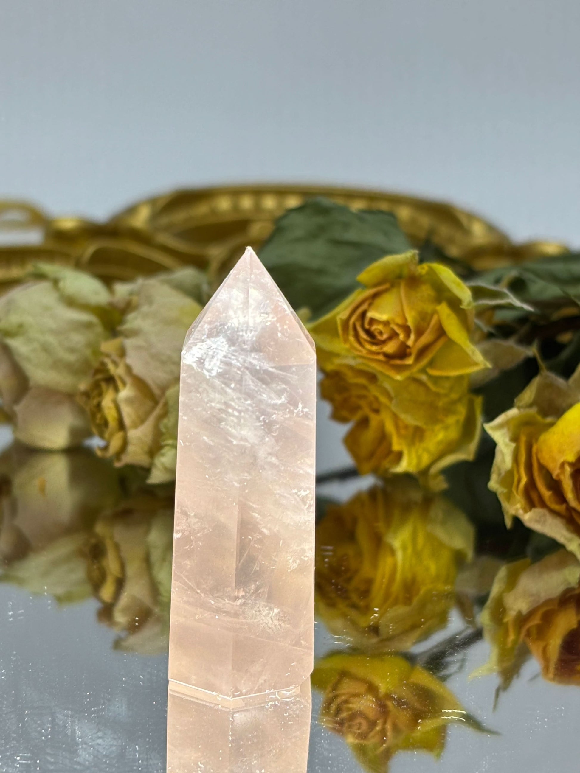 Rose Quartz Column - Touch Vintage 