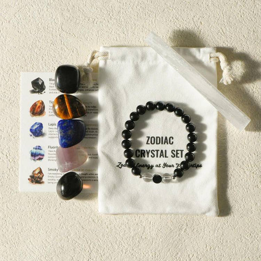 Copricorn crystal bracelet& tumble stone