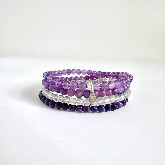 Crown Chakra Bracelet - Front View｜Touch Vintage